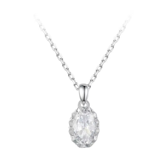 1 Carat Moissanite Pendant Necklace for Women High Quality 925 Sterling Silver Dazzling Wedding Party Bridal Jewelry